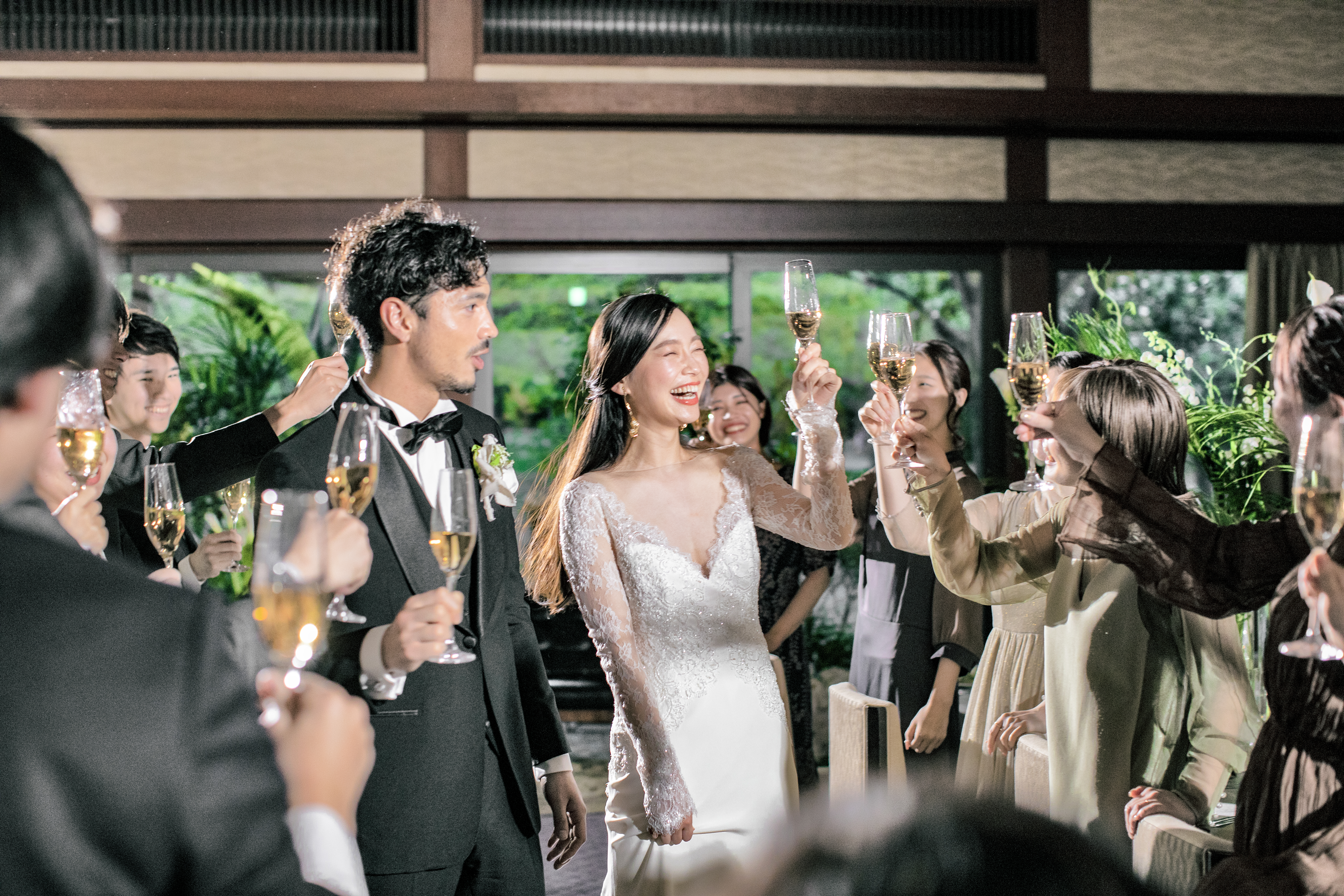 挙式後アフターパーティーの様子1