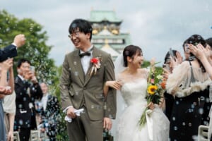 大阪城と結婚式